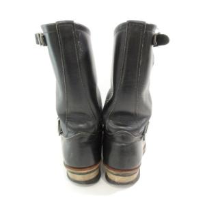 RED WING 01464 エンジニアブーツ レザー インステップ ストラップ 無地 6.5 約25?p 黒 ブラック