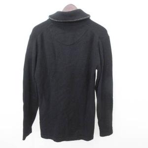 BURBERRY BLACK LABEL ラム ウール カーディガン 羊毛 ニット セーター 長袖 2 Mサイズ 黒 ブラック