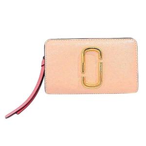 スナップショット レザー 二つ折り 財布 L字ファスナー ピンク ニューローズマルチ A0305 AA