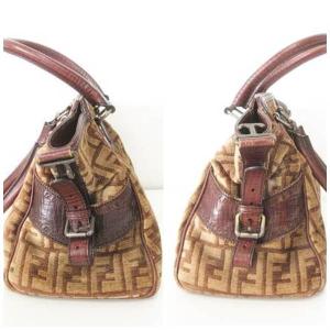 FENDI ETNIKO ハンドバッグ ズッカ ブラウン