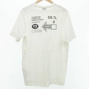 DIESEL 両面プリント Tシャツ 半袖 クルーネック カットソー 国内正規 M 白 ホワイト