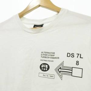 DIESEL 両面プリント Tシャツ 半袖 クルーネック カットソー 国内正規 M 白 ホワイト