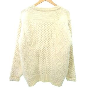 PHIGVEL MAKERS & Co. フィッシャーマン ニット セーター ケーブル アンゴラ混 1 白 オフホワイト PMAE-KN05 A0311