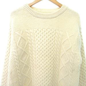 PHIGVEL MAKERS & Co. フィッシャーマン ニット セーター ケーブル アンゴラ混 1 白 オフホワイト PMAE-KN05 A0311
