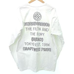 NEIGHBORHOOD 20AW TAPE C-TEE.LS Tシャツ 長袖 ロンT カットソー テープ ボックス プリント ロゴ L 白 ホワイト