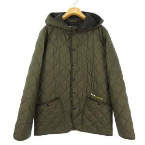 キルティング フーデット ジャケット パーカー 中綿 M オリーブ