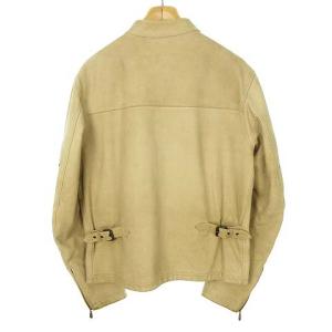 Belstaff GOLD Label ライン レーシング ライダース ジャケット ブルゾン 牛革 S ベージュ系