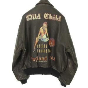 AVIREX A-2 フライトジャケット ピンナップガール ダークブラウン