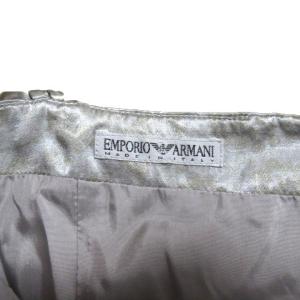 EMPORIO ARMANI ワンピース ノースリーブ 総柄 38 S相当 シルバー系 IBS93 AA X