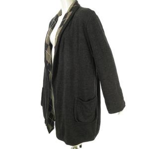 VALENTINO GARAVANI studio ヴィンテージショールカラーニットコート 38/4 チャコールグレー 