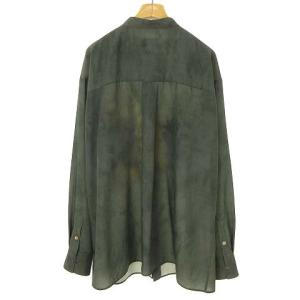 BED J.W. FORD 19AW バンドカラー シャツ ローズプリント グレー