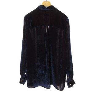 BED J.W. FORD 19AW ベルベットオープンカラーシャツ パープル