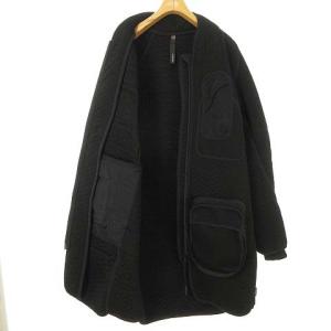 BYBORRE 19AW Pocket Parka ポケット パーカー ノーカラー コート M ブラック 黒