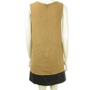 Chesty 花モチーフノースリーブワンピース 1 キャメル