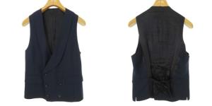 Gabriele Pasini 3ピース シングル 3B 段返り スーツ セットアップ 上下 44 ネイビー