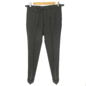 Super100's サイドアジャスター ノーベルト スラックス トラウザー パンツ ボトムス 1プリーツ 44 チャコール