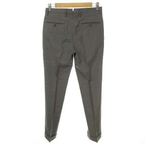 INCOTEX Super100's スリムフィット スラックス トラウザー パンツ ボトムス ノープリーツ 44 グレー ECR3