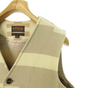 PENDLETON USA製 ネイティブ柄 ウール ベスト トップス S ベージュ系