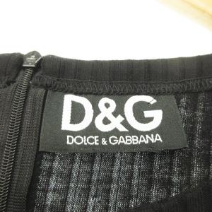 D&G リブカットソー × ジョーゼットワンピース ブラック