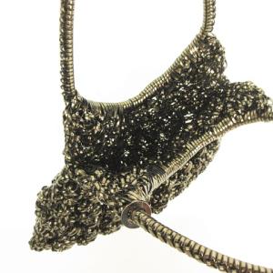 ANTEPRIMA ワイヤーバッグ ロゴリング ブロンズ × ブラック