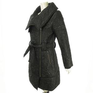 VIVIENNE TAM キルティングコート 牡丹 総刺繍 PEONY QU TRENCH COAT 黒 ブラック S