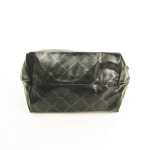 Longchamp プリアージュ PLIAGE MODELE DEPOSE ロゴマーク × ベルト柄 総柄 トートバッグ ハンドバッグ 光沢 ブラック