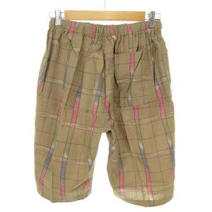 South2 West8 String Short Ikat Windowpane S ベージュ
