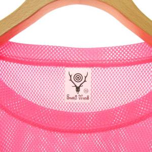 South2 West8 IN885 Side Slit Crew Neck Shirt Knit Mesh オーバーサイズ メッシュ カットソー Tシャツ