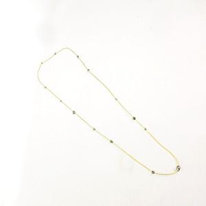 JURGEN LEHL K24 × 淡水ブラックパール ロングネックレス 76cm 6g ゴールド 24金