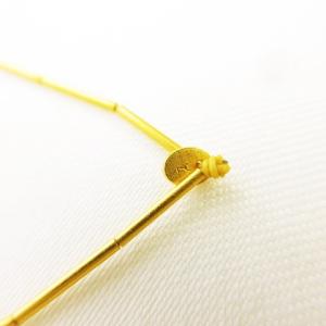 JURGEN LEHL K24 × 淡水ブラックパール ロングネックレス 76cm 6g ゴールド 24金