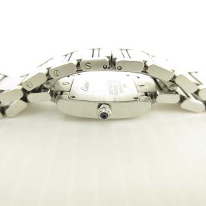 Cartier タンクフランセーズ SM 腕時計 クオーツ ステンレススチール ホワイト文字盤