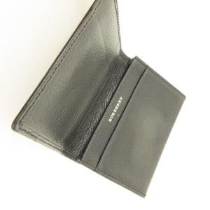 BURBERRY キルティング カードケース エナメル レザー ブラック