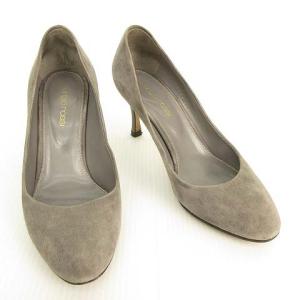 Sergio Rossi スウェード ハイヒール パンプス ラウンドトゥ 35.5 グレー