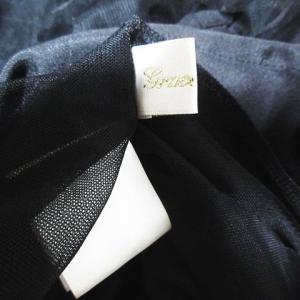 Grace Class 美品 プリーツコンビチュール スカート ロング丈 ドット ペチコート付き 19AW 黒 ブラック 36