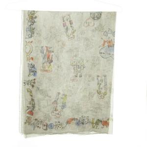 Faliero Sarti NEW LOVE ストール ショール 総柄 ハート 188 × 140 大判 長方形 グレー