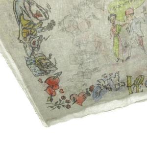 Faliero Sarti NEW LOVE ストール ショール 総柄 ハート 188 × 140 大判 長方形 グレー