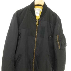 REMI RELIEF 66ナイロン切替MA-1 ミリタリー フライト ジャケット ブルゾン M ブラック