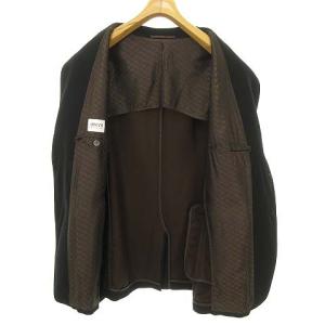 ARMANI COLLEZIONI シングル テーラードジャケット ロゴ ジャカード裏地 52 黒
