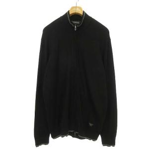 20SS ジップアップ ニット カーディガン  XL ブラック 