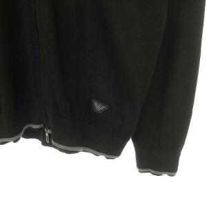 EMPORIO ARMANI 20SS ジップアップ ニット カーディガン  XL ブラック 
