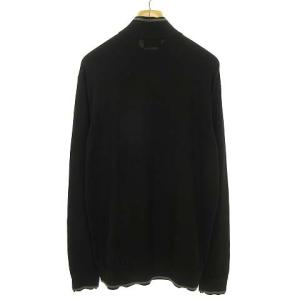 EMPORIO ARMANI 20SS ジップアップ ニット カーディガン  XL ブラック 