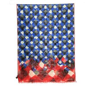 16S エアライン ストール カシミヤ シルク 青