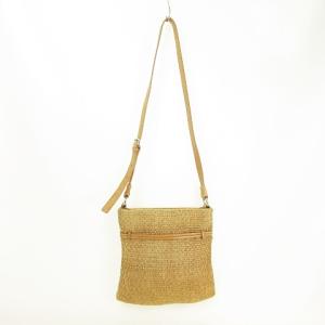 HUNTING WORLD ショルダーバッグ カゴバッグ レザーショルダー ロゴマーク金具