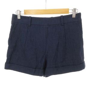DVF GILLIAN ショートパンツ ストレッチ 6 ネイビー