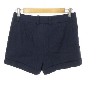 DIANE von FURSTENBERG DVF GILLIAN ショートパンツ ストレッチ 6 ネイビー
