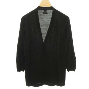 HERMES シルクニットカーディガン 36 ブラック