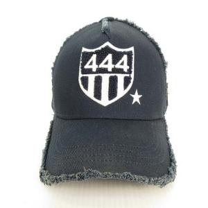 YOSHINORI KOTAKE DESIGN 444 ロゴ エンブレム 星 スター 刺繍 メッシュ キャップ 帽子 ネイビー
