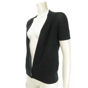 HERMES ゴルチエ期 コットンシルクニットカーディガン 34 ブラック
