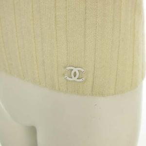 CHANEL P2455V01720 ココマーク ニット カシミヤ タートルネック 36 アイボリー