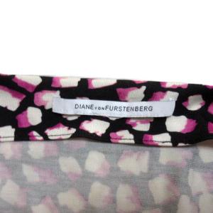 DIANE von FURSTENBERG カシュクールひざ丈シルクワンピース 2 パープル 